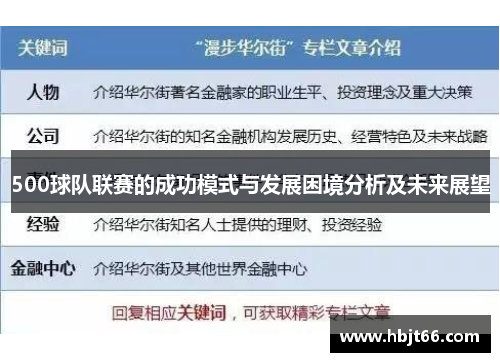 500球队联赛的成功模式与发展困境分析及未来展望